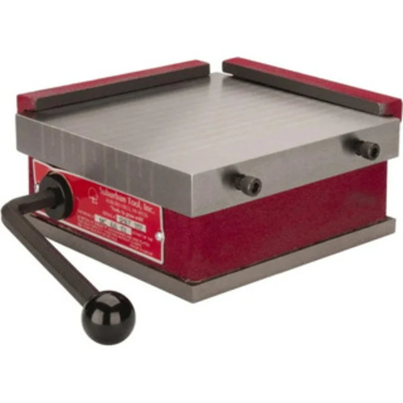 Suburban Tool Sine System Bolt-On Permanent Magnetic Chuck MC-66-S1, Standard Pole, 6 x 6 x 2-5/8 - 77-102-2